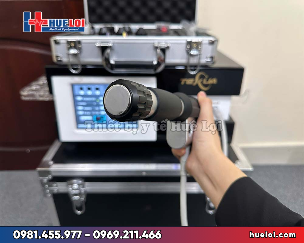 Máy sóng xung kích trị liệu Texua T501 – áp suất 0,5–10 Bar, 7 đầu bắn